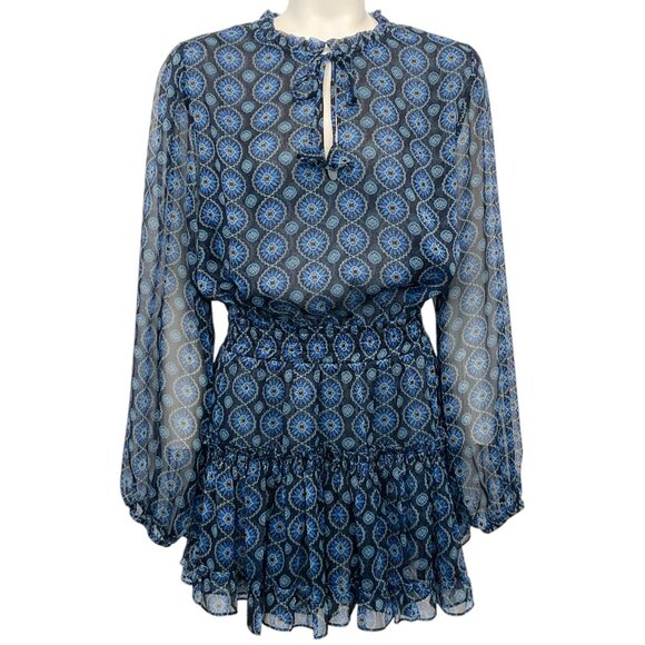 Misa Los Angeles Dresses & Skirts - MISA Los Angeles Blue Valencia Tile Lorena Mini Dress